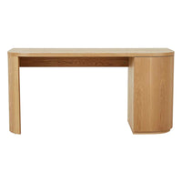 GlobeWest Orson Round Desk - Natural Ash