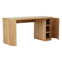 GlobeWest Orson Round Desk - Natural Ash
