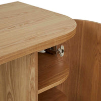 GlobeWest Orson Round Desk - Natural Ash