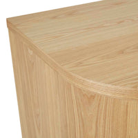 GlobeWest Orson Round Desk - Natural Ash