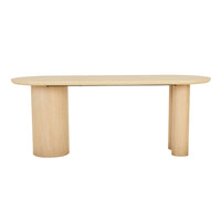 GlobeWest Seb Oval Desk - Oak