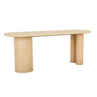 GlobeWest Seb Oval Desk - Oak