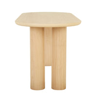 GlobeWest Seb Oval Desk - Oak