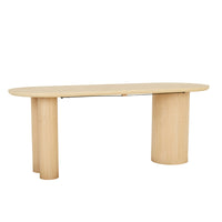 GlobeWest Seb Oval Desk - Oak