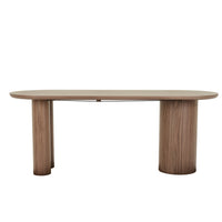 GlobeWest Seb Oval Desk - Walnut