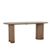 GlobeWest Seb Oval Desk - Walnut