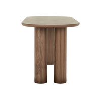 GlobeWest Seb Oval Desk - Walnut