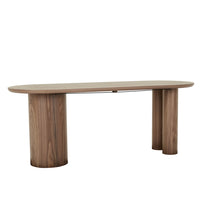 GlobeWest Seb Oval Desk - Walnut