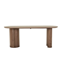 GlobeWest Seb Oval Desk - Walnut