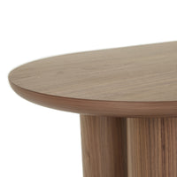 GlobeWest Seb Oval Desk - Walnut