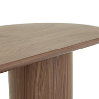 GlobeWest Seb Oval Desk - Walnut