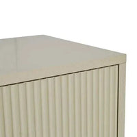 GlobeWest Benjamin Ripple Dresser in putty ash veneer with ripple motif and four soft-close drawers