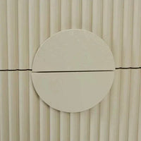 GlobeWest Benjamin Ripple Dresser in putty ash veneer with ripple motif and four soft-close drawers