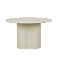 GlobeWest Artie Wave Dining Table - Putty
