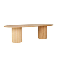 Globe West Dining Tables Globe West Benjamin Ripple Oval Dining Table, Natural Ash