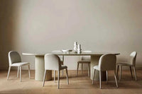 Globe West Dining Tables Globe West Benjamin Ripple Oval Dining Table, Natural Ash