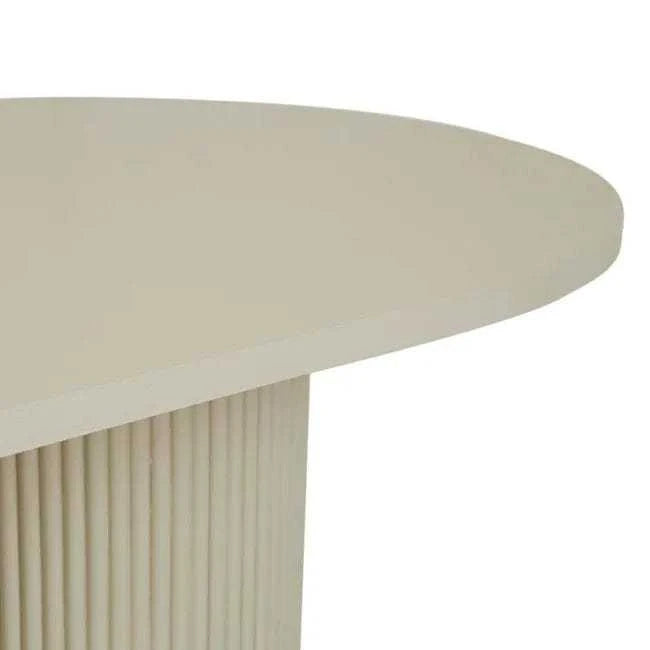 Globe West Dining Tables Globe West Benjamin Ripple Oval Dining Table, Putty