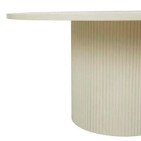 Globe West Dining Tables Benjamin Ripple Round Dining Tables - Putty