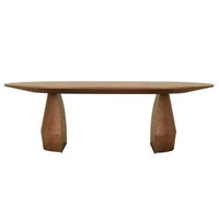 GlobeWest Bloom Oval Dining Table in smoked ash with oval top and sculpted ash veneer base