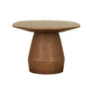 GlobeWest Bloom oval smoked ash dining table with bold symmetrical base and matt dark oak finish