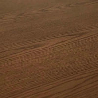 Close-up of smoked ash oak veneer surface on GlobeWest Bloom Oval Dining Table