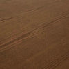 Close-up of smoked ash wood grain surface of GlobeWest Bloom Oval Dining Table top