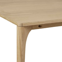 GlobeWest Huxley Curve Dining Table - Oak