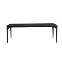 GlobeWest Huxley Curve Dining Table - Black Oak