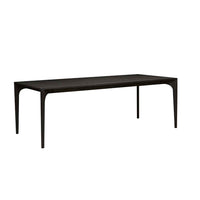 GlobeWest Huxley Curve Dining Table - Black Oak