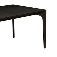 GlobeWest Huxley Curve Dining Table - Black Oak