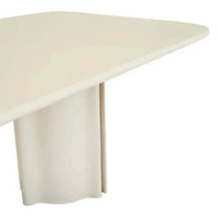 GlobeWest Leon Dining Table in porcelain with sculptural design and rounded corners