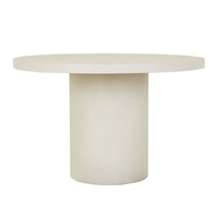 GlobeWest Petra Round Dining Table - Ivory