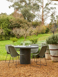 GlobeWest Petra Round Dining Table - Ivory