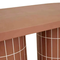 Globe West Coffee Tables Globe West Seville Tile Oval Dining Table, Burnt Sienna