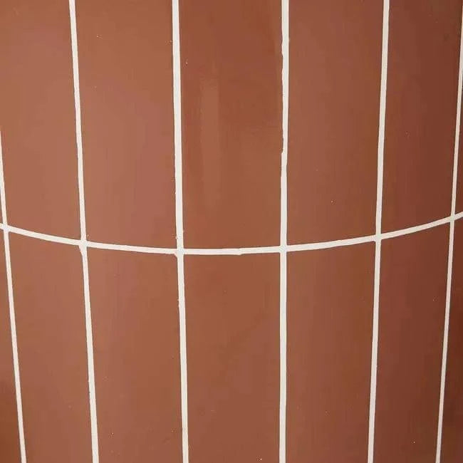 Globe West Coffee Tables Globe West Seville Tile Oval Dining Table, Burnt Sienna
