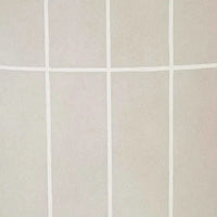 Close-up of pearl white tiled surface with clean grout lines from GlobeWest Seville Tile Oval Dining Table