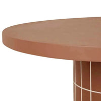 Globe West Coffee Tables Globe West Seville Tile Round Dining Table, Burnt Sienna