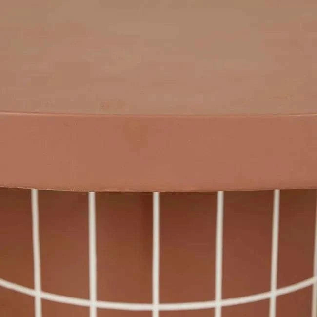 Globe West Coffee Tables Globe West Seville Tile Round Dining Table, Burnt Sienna