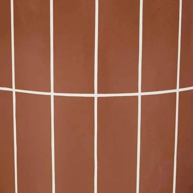 Globe West Coffee Tables Globe West Seville Tile Round Dining Table, Burnt Sienna