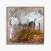 Marcia Priestley abstract landscape fine art canvas print with earthy tones and floating oak frame