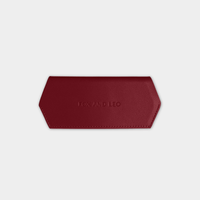 Fox and Leo glasses case burgundy 100% leather slim protective glasses case with magnetic closure