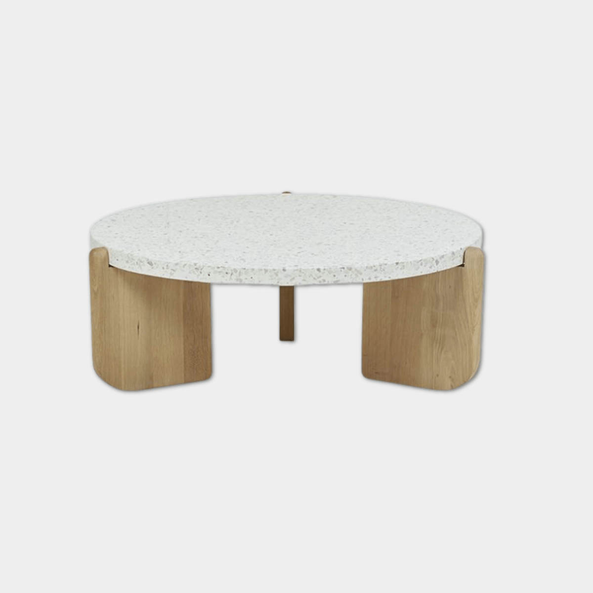 Globe West Coffee Tables Globe West Sketch Native Round Coffee Table, Nougat/White