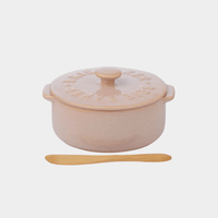 Norsu Interiors Bowls Rosa Ceramic Brie Baker – Blush with Bamboo Spreader