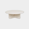 Globe West Coffee Tables GlobeWest Amara Curve Coffee Table - Natural Travertine