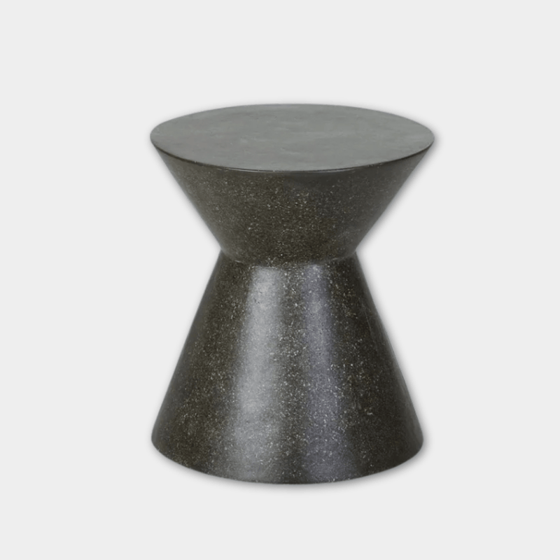 Globe West Side Tables GlobeWest Granada Hourglass Side Table - Black Fleck
