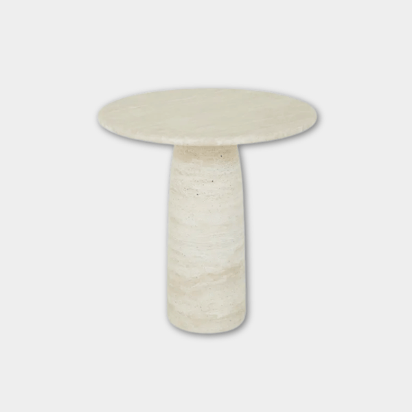 GlobeWest Puddle Side Table, Natural Travertine | Norsu Interiors