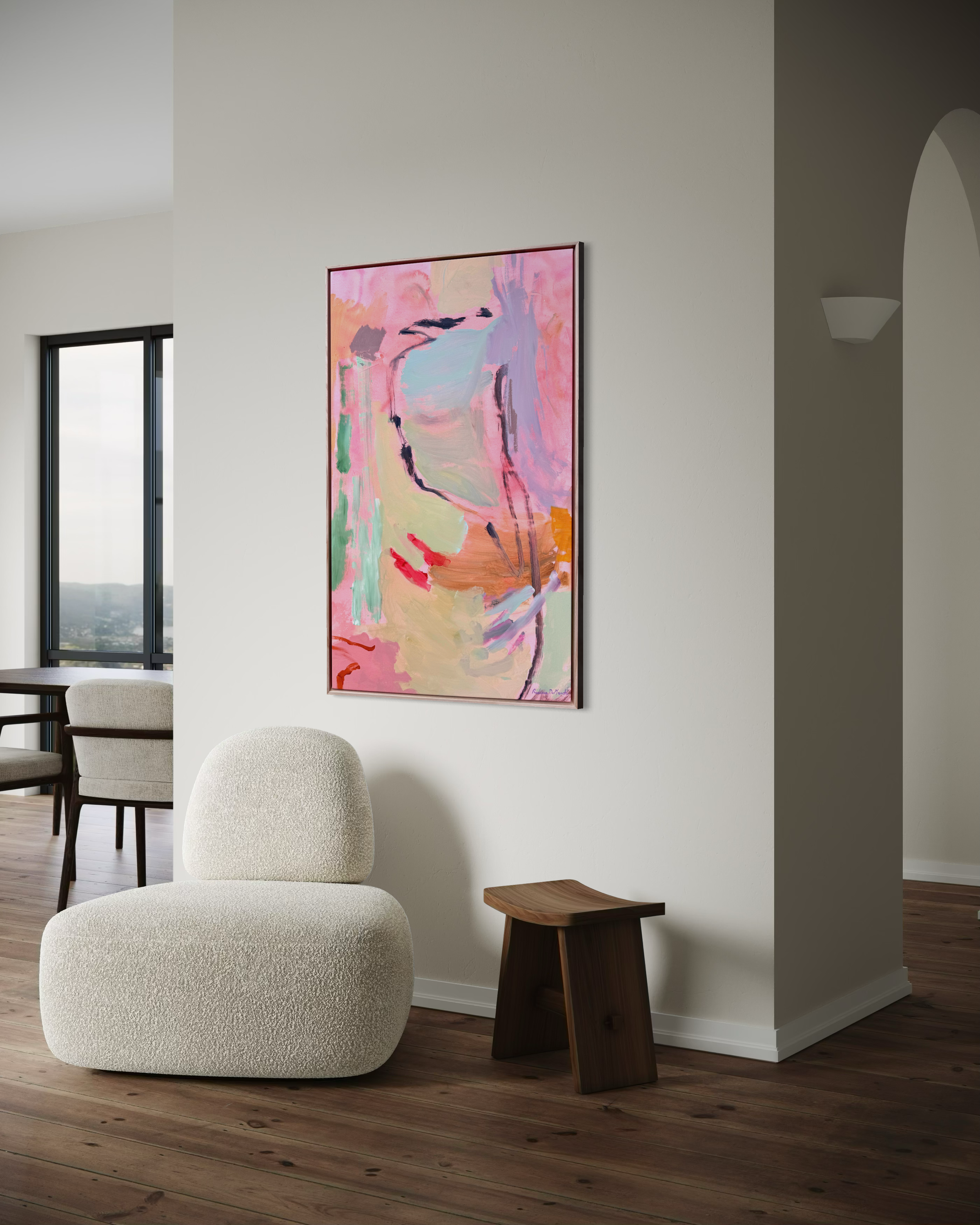 Colour Bomb abstract canvas art print by Prudence Demarchi - bold multicolour design