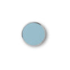 Mustard Made ocean blue round magnetic button with smooth surface and shiny edge