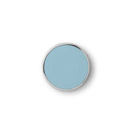 Mustard Made ocean blue round magnetic button with smooth surface and shiny edge