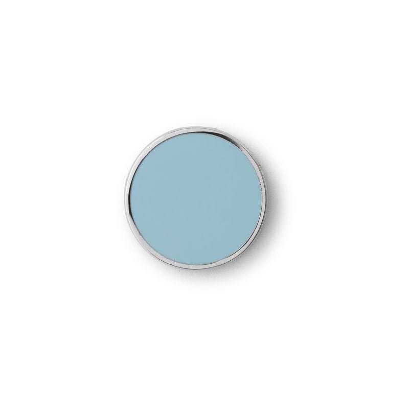 Mustard Made ocean blue round magnetic button with smooth surface and shiny edge
